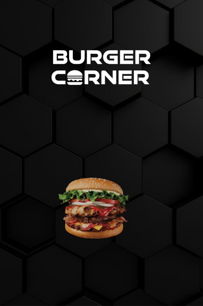 Logo et charte graphique du restaurant Burger Corner