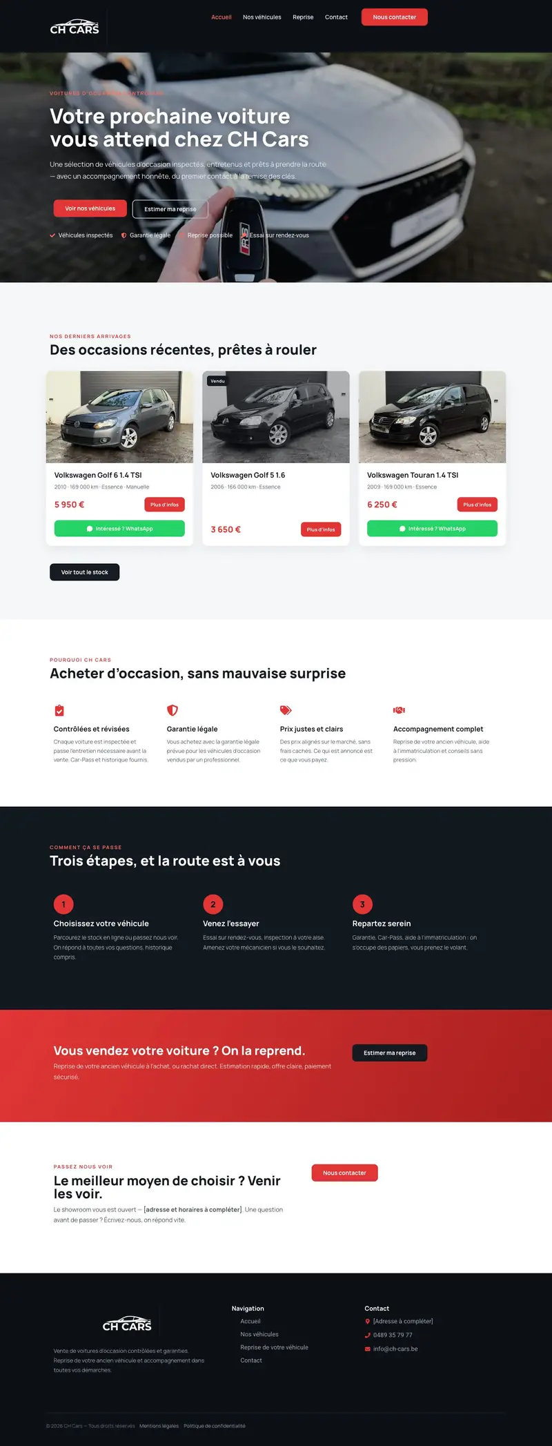 Page d'accueil de ch-cars.be